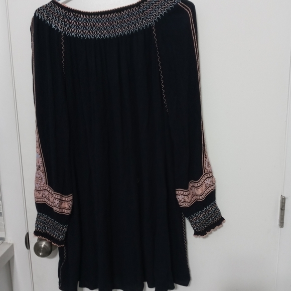 Free People Wind Willow Long Sleeve Sheer Embroidered FloralMini Dress - Picture 16 of 16